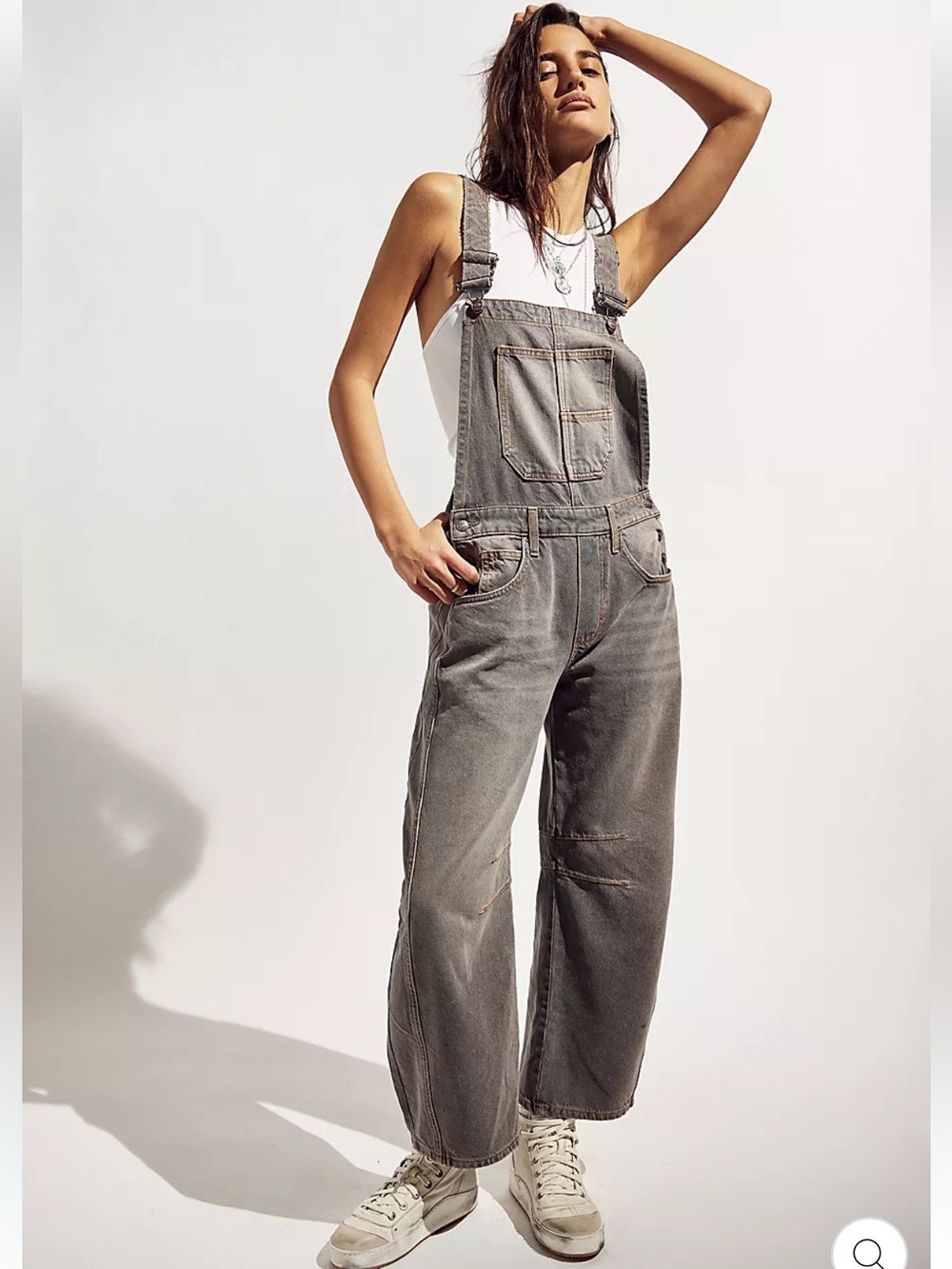 SOLD-LIKE ITEMS IN CLOSET
Free People Good Luck Barrel Overalls Archive Grey